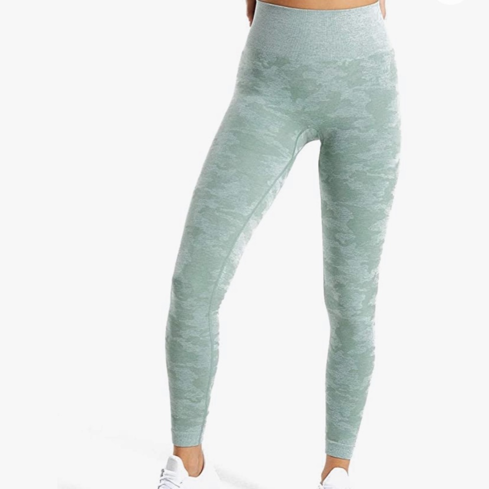 Green Camo Athletic Leggings